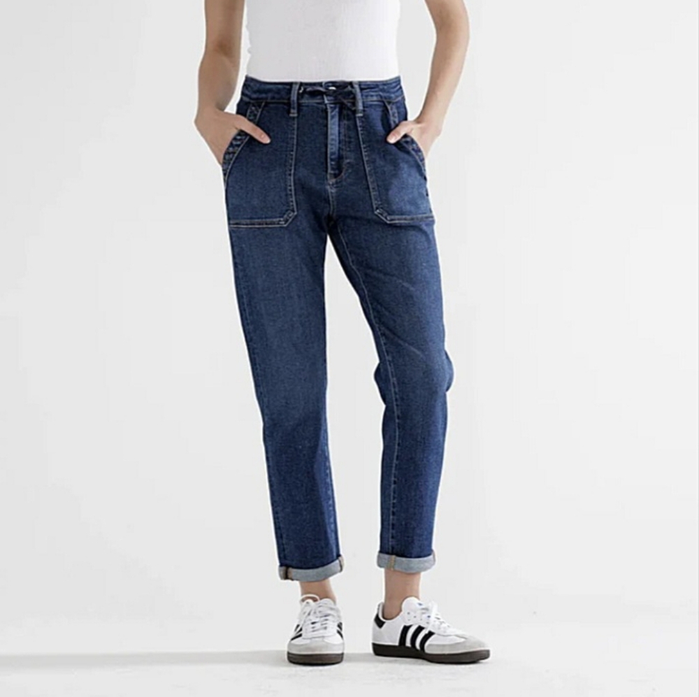 Mica Los Angeles Jogger High Rise Stretch Mom Jeans Women's Sz 27 Oversized